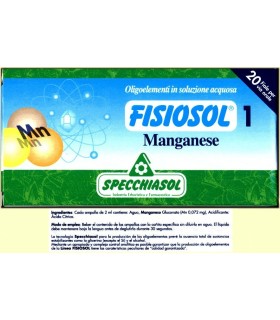 FISIOSOL 1 MANGANESO 20 VILAES / 2 ML