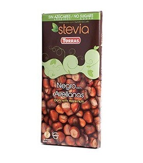 Chocolate Negro con Avellanes con Stevia 125 gr