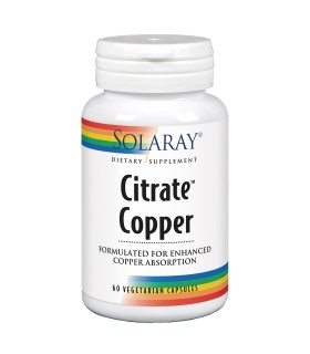 Cobre Citrato  20 mg - 60 caspulas vegetales