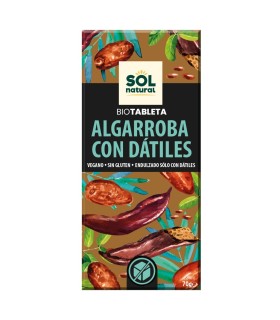 Tableta algarroba con dátiles bio 70 g