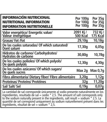 VEGAN PROTEIN MEAL - wafle CHOCOLATE CON PRALINÉ DE AVELLANAS