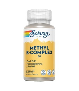 Methyl B-Complex 50- 60 VegCaps  Sin Gluten Apto Para Veganos