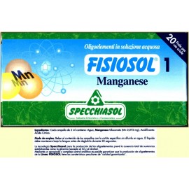 FISIOSOL 1 MANGANESO 20 VILAES / 2 ML