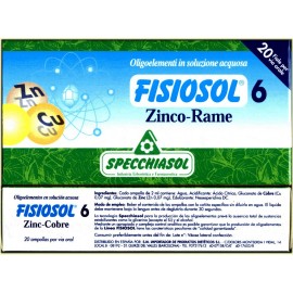 FISIOSOL 6 ZINC COBRE 20 VIALES / 2 ML